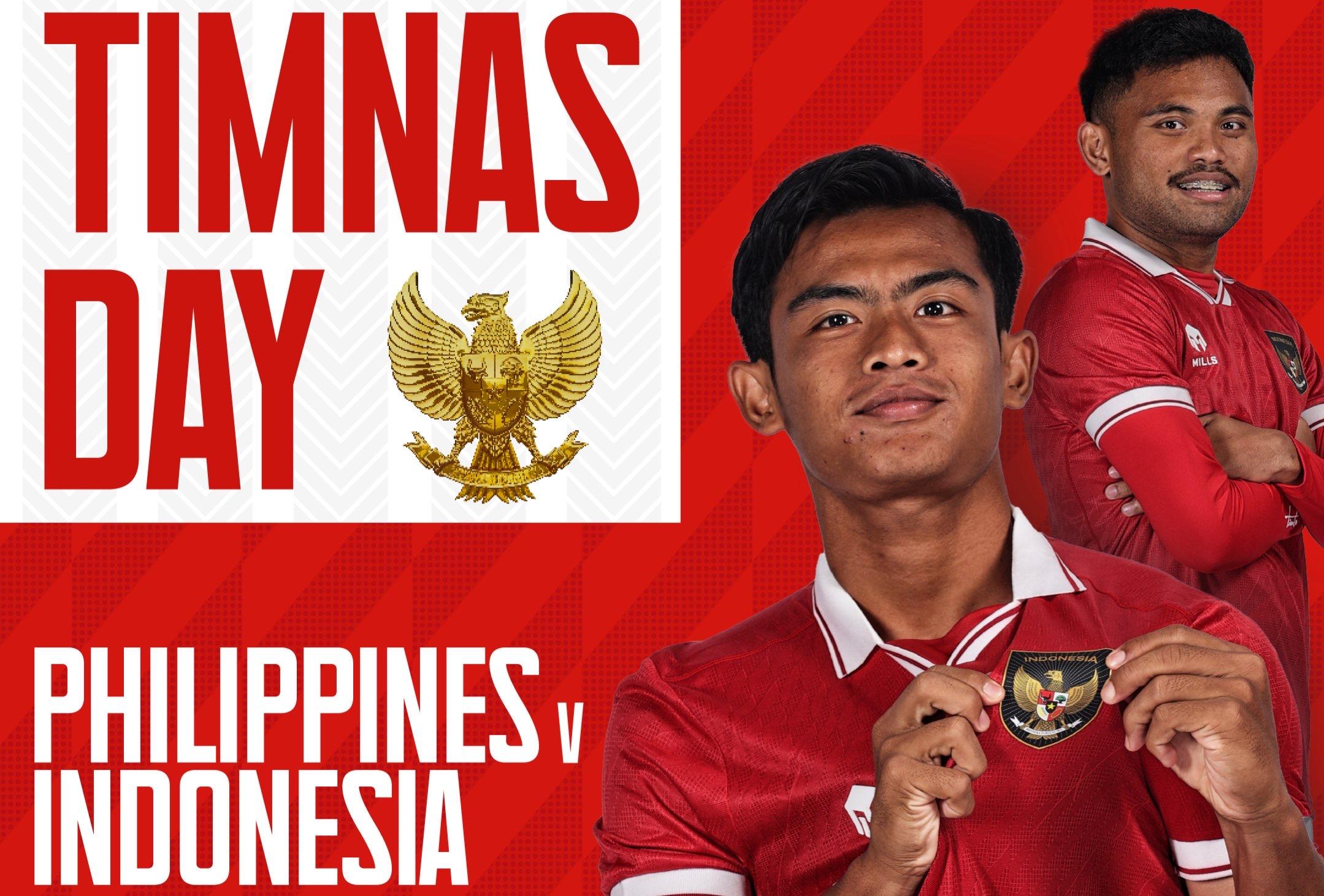 NONTON Live Streaming Gratis Filipina Vs Timnas Indonesia Jam 19.30 WIB, Akses di Sini via HP