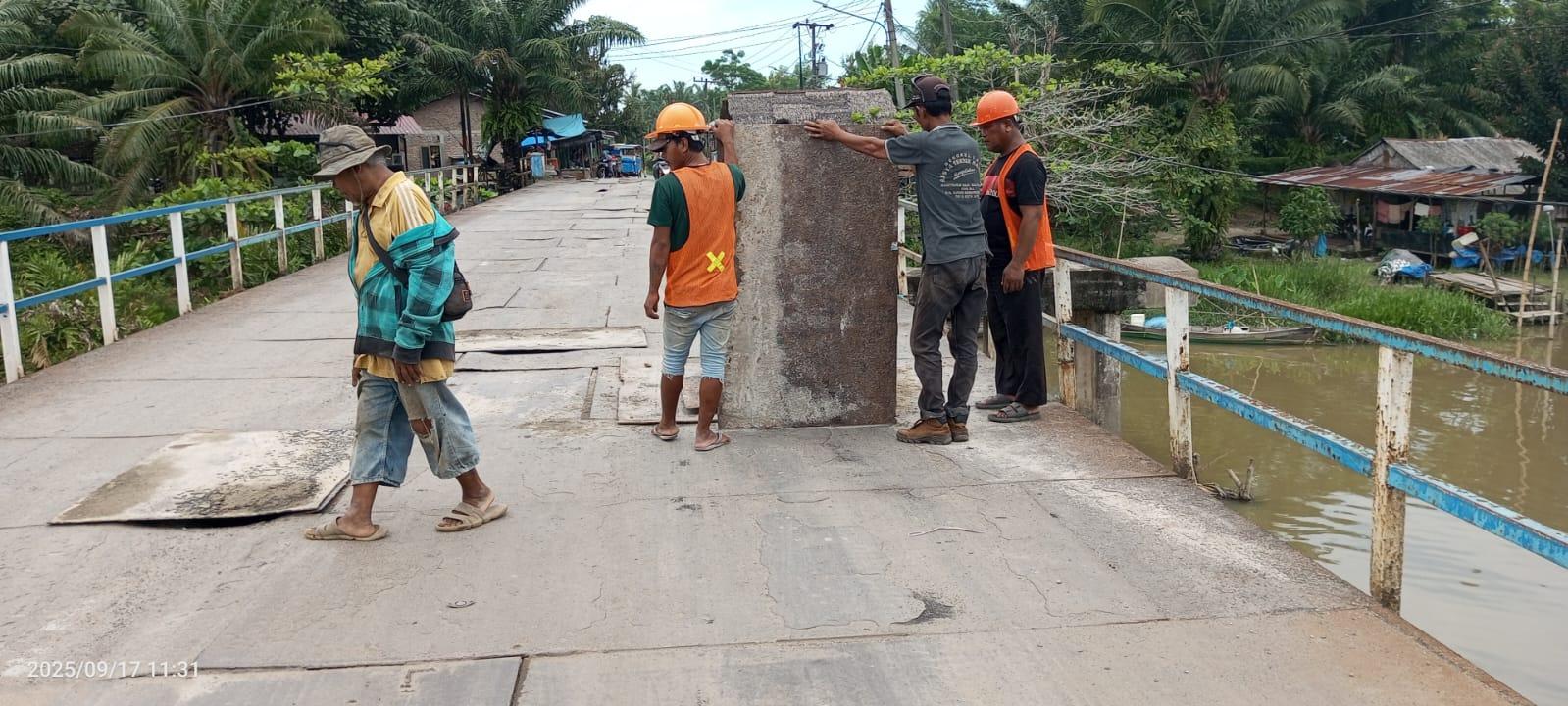 Jembatan Rantau Panjang Diperbaiki, Kadis SDABMBK Deliserdang: Tahun Depan Direhab Total
