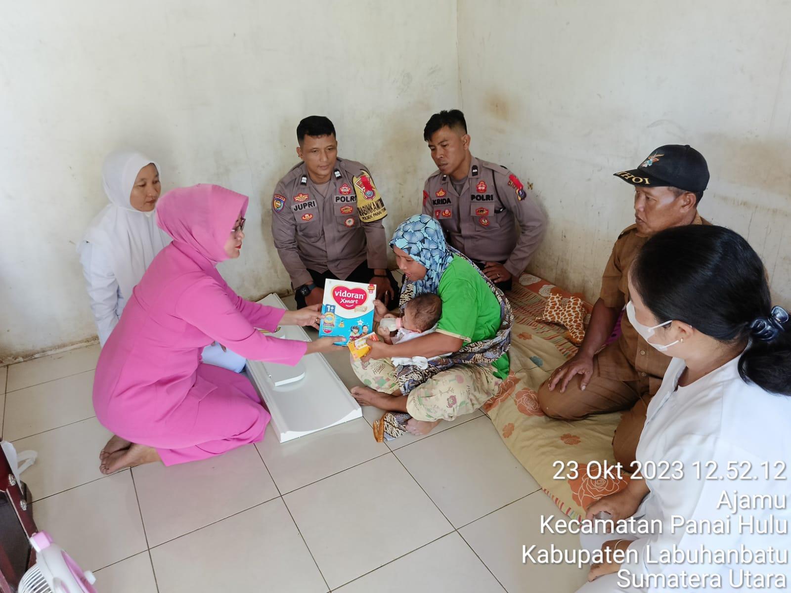 Polsek Bilah Hilir Bersama Tim Terpadu Lakukan Percepatan dan Antisipasi Stunting