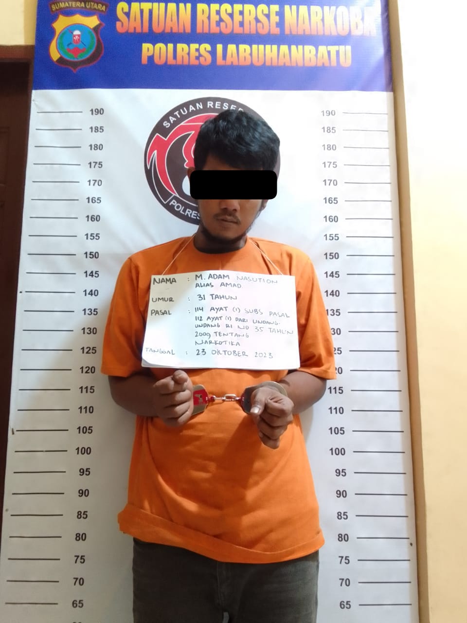 Grebek Kampung Narkoba di Aek Kanopan Timur, Tim gabungan Polres Labuhanbatu Tangkap Warga Marelan