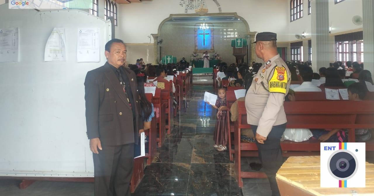Polsek Kotapinang Amankan Kebaktian di Tiga Gereja Labusel, Pastikan Situasi Kondusif dan Aman