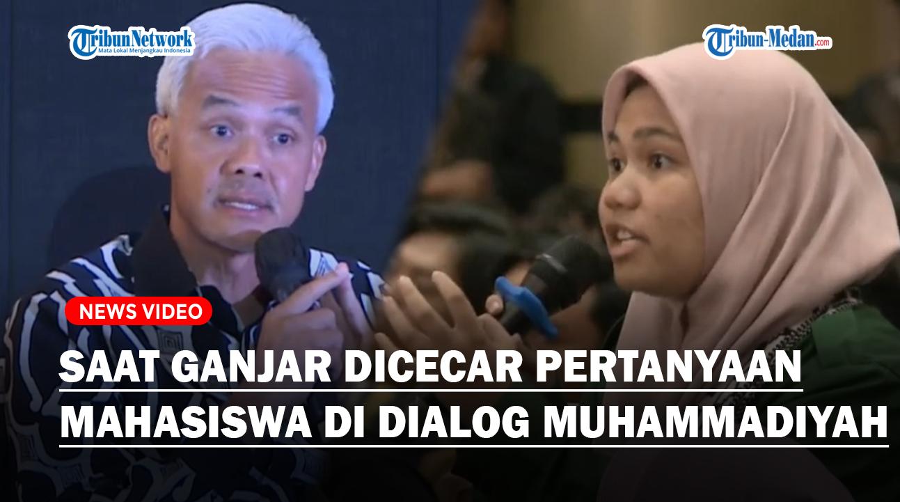 Ekspresi Ganjar Saat Dicecar Pertanyaan Mahasiswa di Dialog Muhammadiyah, Singgung Drakor dan Koboi