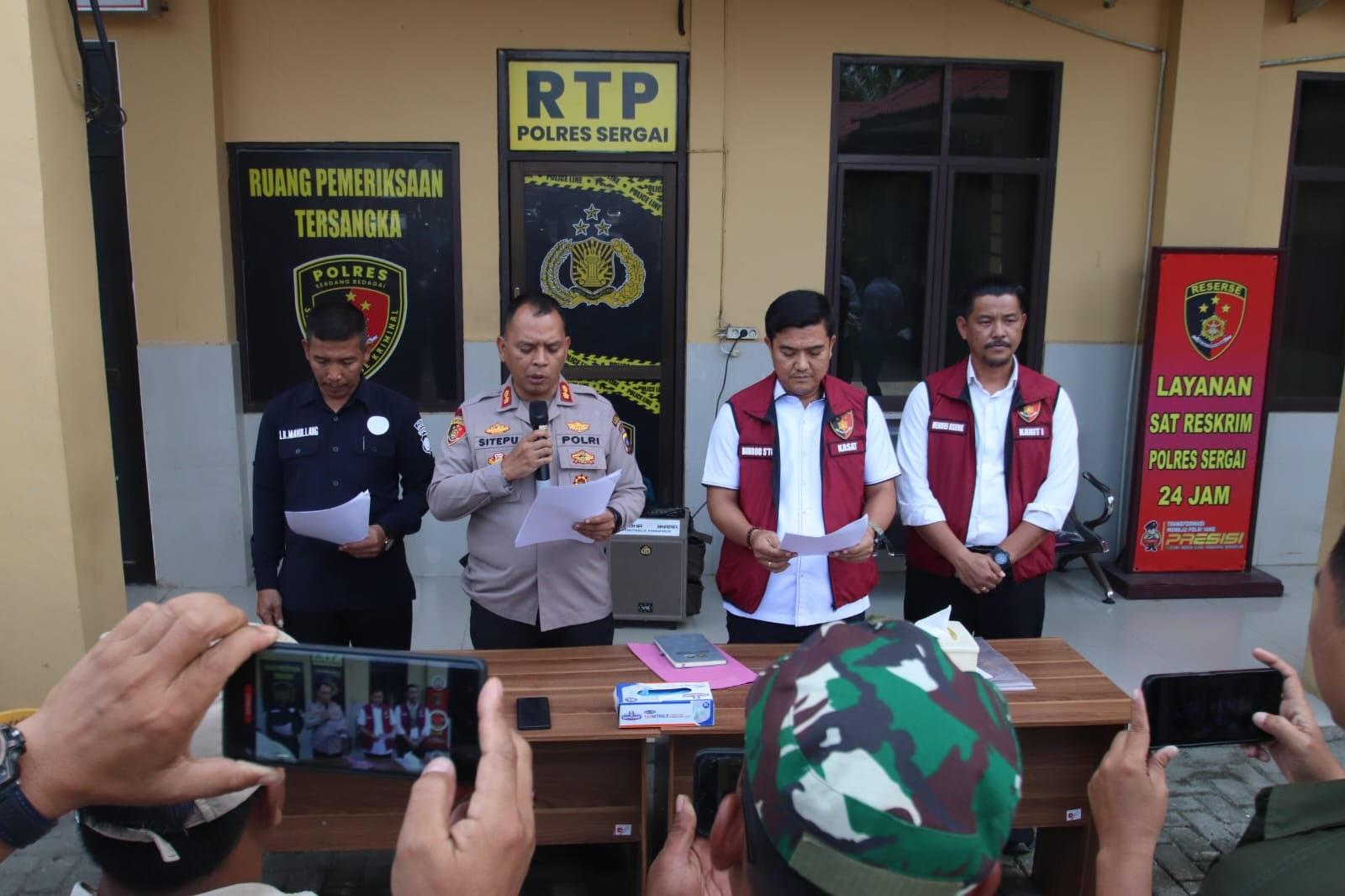 Polres Sergai Tangkap Pembunuh Irfan Barus, Pelaku Pamer Pisau Usai Bunuh Korban