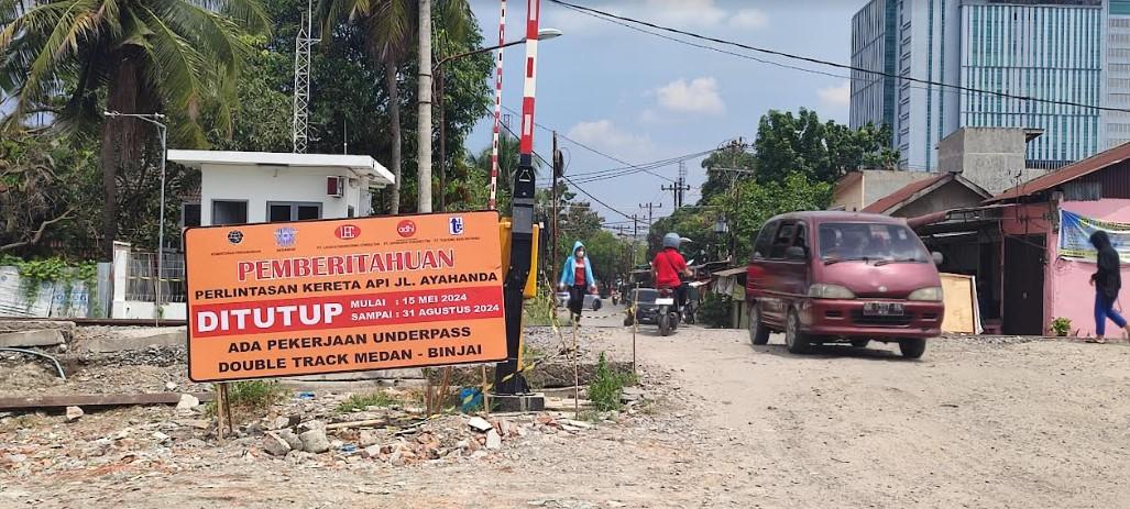 Area Perlintasan Kereta Api Jalan Ayahanda-Danau Marsabut akan Ditutup Empat Bulan, Ini Alasannya