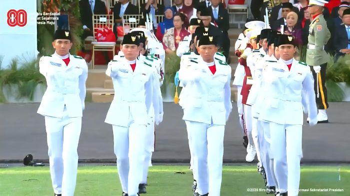 Daftar 76 Paskibraka Nasional untuk HUT ke-81 RI, Gussa Nainggolan dan Felesia Munthe Wakili Sumut - Tribun-medan.com