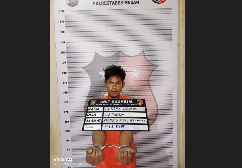 Pencuri Motor Kepsek Bharlind School Medan Ditangkap, Korban Lupa Cabut Kunci saat Ngobrol