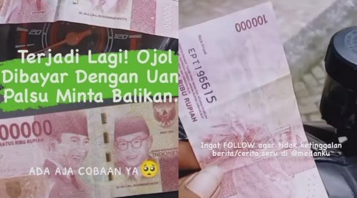 Driver Ojol Jadi Korban Penipuan, Dibayar Pakai Uang Palsu Rp 100 Ribu dan Pelanggan Minta Kembalian