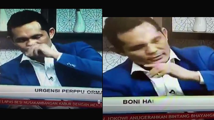 Ini Jawaban Boni Hargens Diserbu Warganet Seperti Sakaw Usap-usap Hidung Saat Live di TV