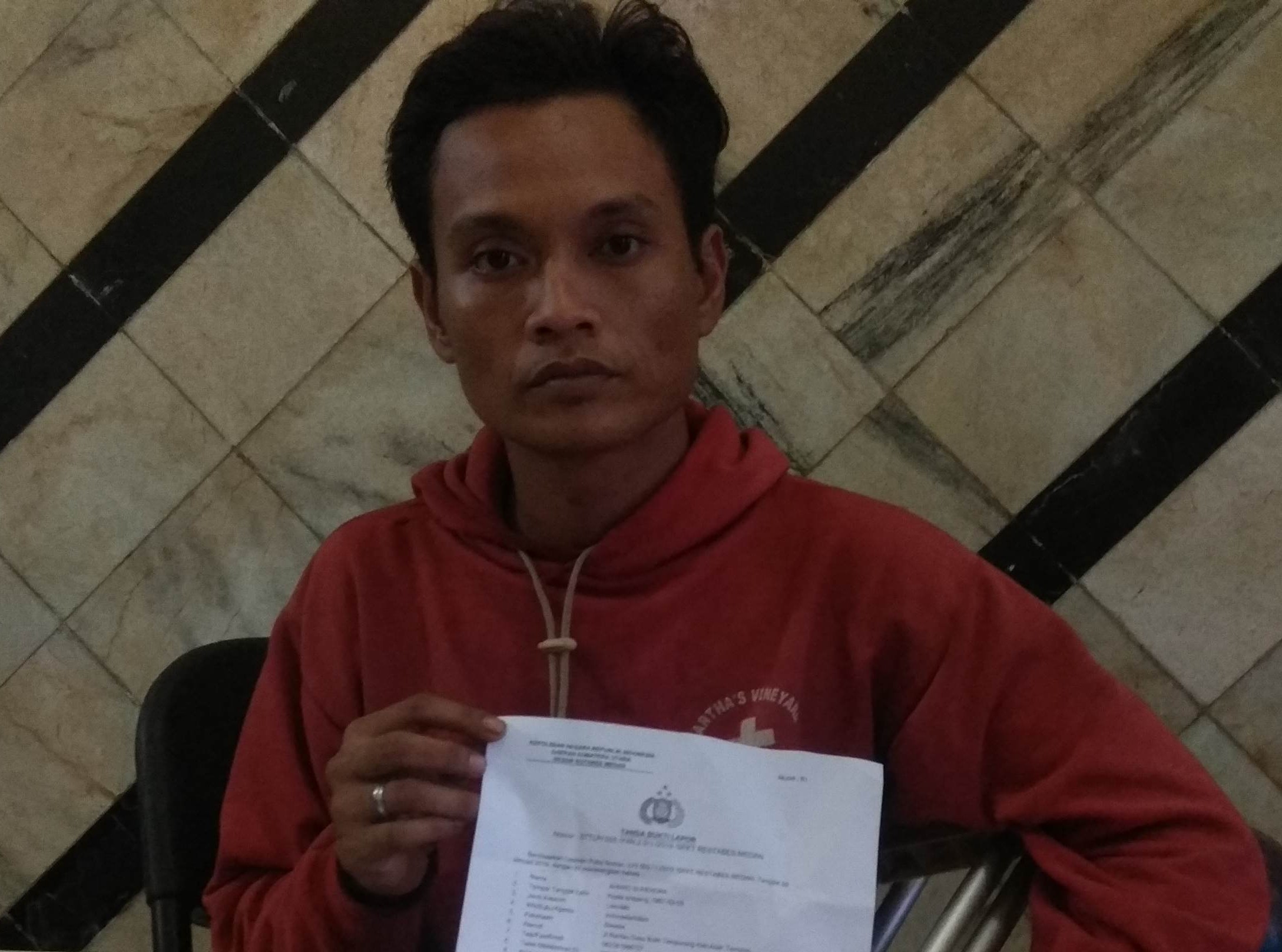Nyaris Tewas Dianiaya, Suhendra Melaporkan Diduga Oknum Polisi ke Polrestabes Medan
