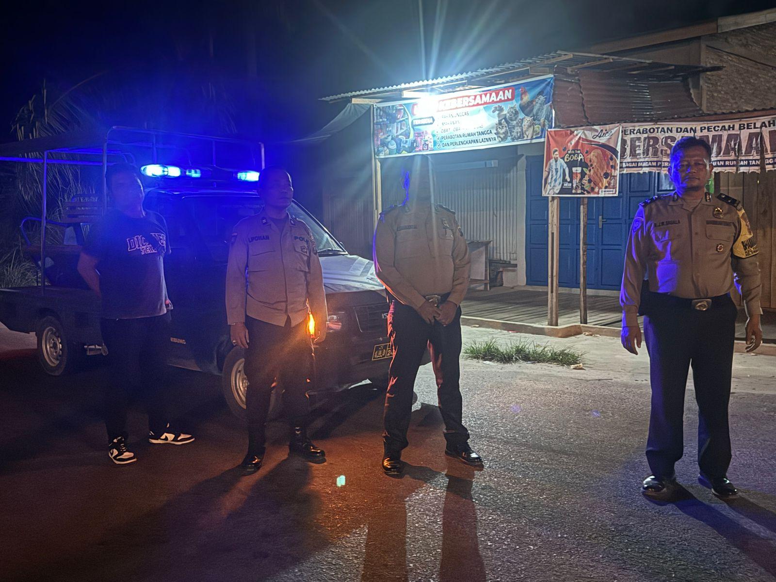 Beri Rasa Aman kepada Masyarakat di Malam Hari, Polsek Teluk Nibung Sisir Daerah Rawan