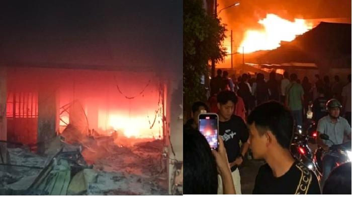 Kebakaran Pasar Nauli Sibolga, Boru Tinjak Histeris 3 Kios Jahit dan Pesanan Baju Pengantin Hangus - Tribun-medan.com