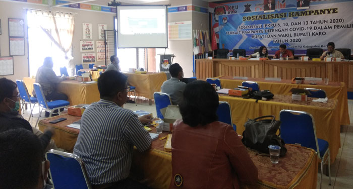KPUD Karo Tekankan Seluruh Paslon Patuhi Protokol Kesehatan Saat Masa Kampanye
