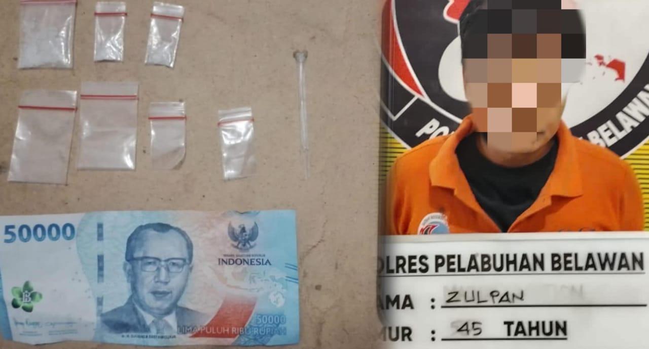 Pengedar Shabu di Jalan Giro Belawan Ditangkap Polres Pelabuhan Belawan