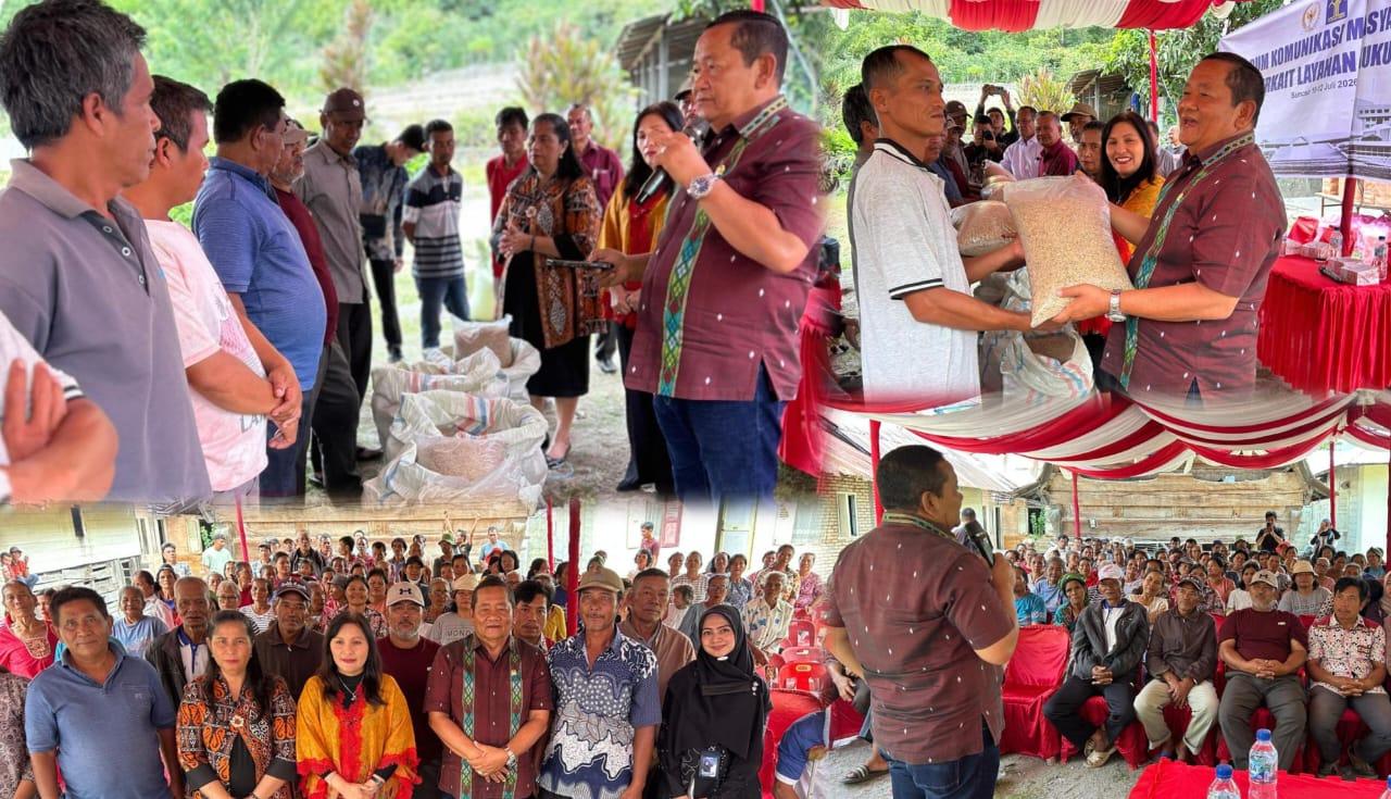 Jaga Nafas Pertanian Samosir, Ketua PDI Perjuangan Sumut Salurkan Benih Padi & Pupuk di Bonan Dolok - Tribun-medan.com