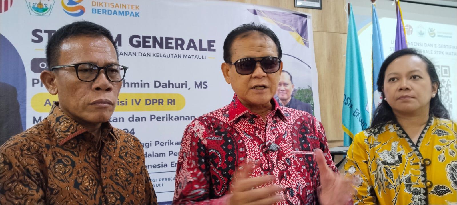 Anggota DPR RI Rokhmin Dahuri Kunjungi STPK Matauli, Bupati Tapteng Masinton Beri Apresiasi - Tribun-medan.com
