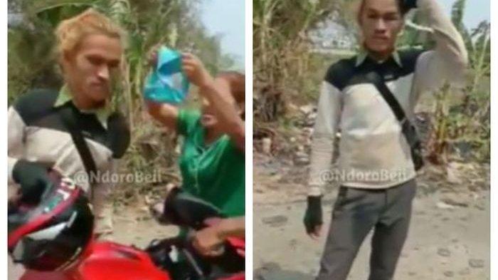 Viral Pria Gondrong yang Mencuri Celana Dalam Dicegat Emak-emak, Tonton Videonya