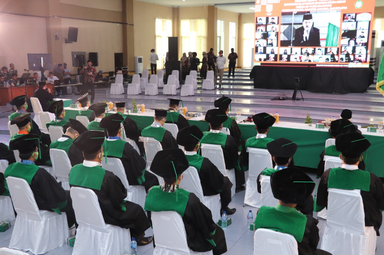 Gelar Wisuda Daring Periode II, UINSU Luluskan 474 Wisudawan Melalui Zoom