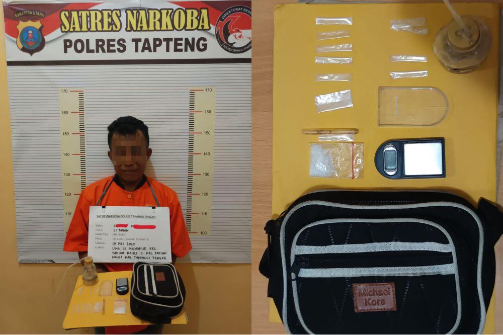 Respons Keresahan Warga, Polres Tapteng Tangkap Pengedar Narkoba di Tapian Nauli