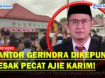 Kantor Gerindra Dikepung Mahasiswa, Desak Ajie Karim Dipecat Usai Video Dugem Viral