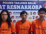 Satresnarkoba-Polrestanjung-balai-amannkan-3-tersangska-kasus-narkoba.jpg
