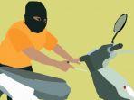Dua Motor Hilang dalam Hitungan Menit di Gang Dame Medan Selayang