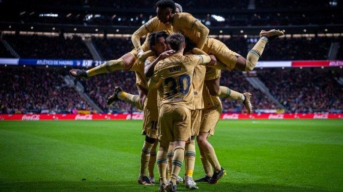 Hasil Pertandingan Liga Spanyol: Atletico Madrid vs Barcelona, Dembele Bawa Blaugrana Jauhi Madrid