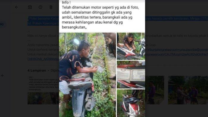 Viral Motor Matic Lengkap STNK & BPKB Tergeletak di Tepi Jalan Cilacap, Polisi Gercep Lakukan Ini