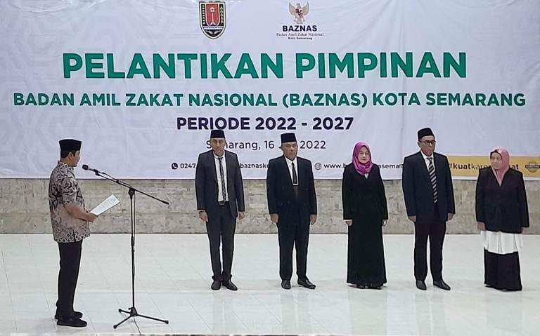 Lantik Pimpinan Baru Baznas Kota Semarang, Wali Kota Hendi Minta Potensi Zakat Tergarap Optimal