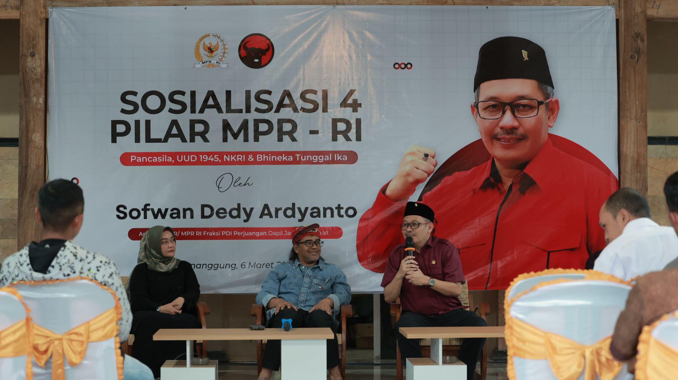 Sosialisasi 4 Pilar bersama Bupati Temanggung, Sofwan: Prasangka Baik untuk Keselarasan Bernegara