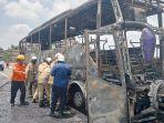 Bus PO Haryanto Ludes Terbakar setelah Ledakan, Pemicunya Diduga karena Pecah Ban