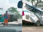 Kronologi Kecelakaan Bus Haryanto di Sragen, 2 Orang Terluka