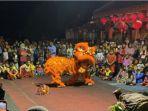 Aksi Barongsai, Liong dan Wushu Bikin Meriah Kelenteng Hok Tik Bio Ambarawa Kabupaten Semarang