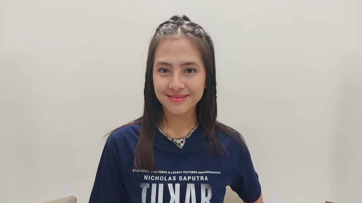 Adhisty Zara saat ditemui di content day film Tukar Takdir di Jakarta Selatan, Rabu (24/9/2025).