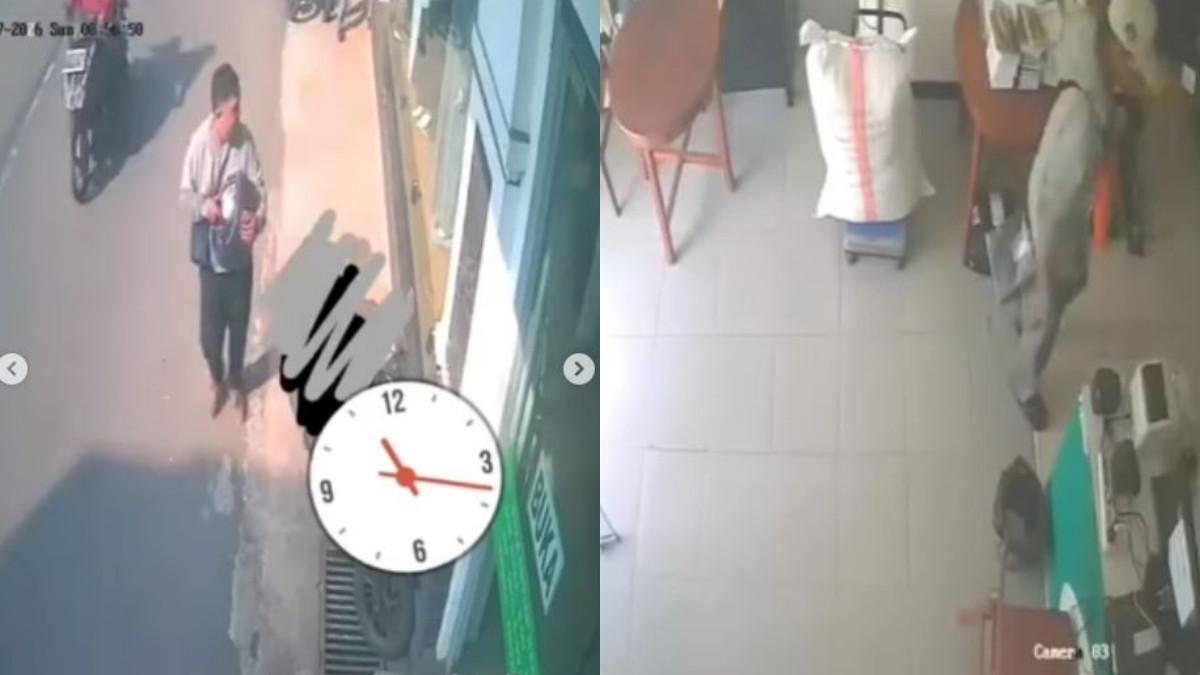 PENCURIAN HP - Aksi pencurian HP milik karyawan toko terekam CCTV.