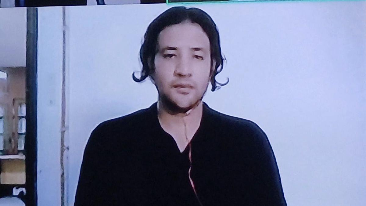 SOSOK ARTIS DIPENJARA - Ammar Zoni mengikuti persidangan lewat Zoom di Pengadilan Negeri (PN) Jakarta Barat, Selasa (30/7/2024).