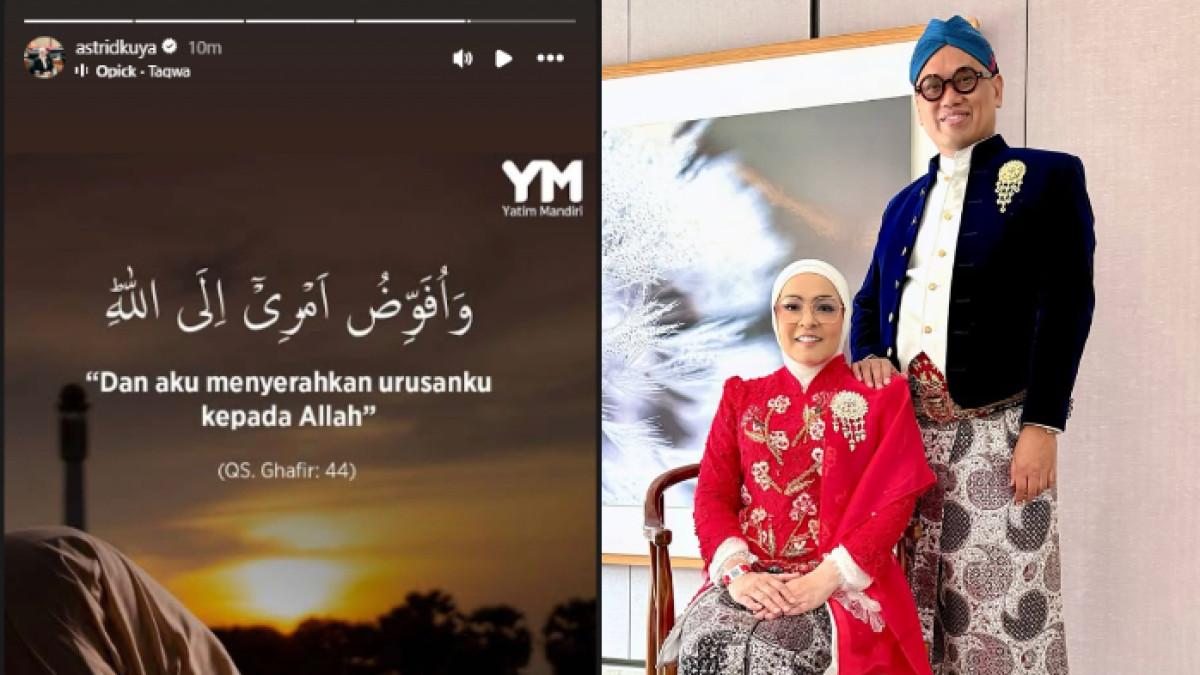 REAKSI ASTRID KUYA - Astrid Kuya mengunggah postingan setelah Uya Kuya dinyatakan tidak melanggar kode etik DPR pada Rabu (5/11/2025). Astrid Kuya perlihatkan potongan ayat Al Quran.
