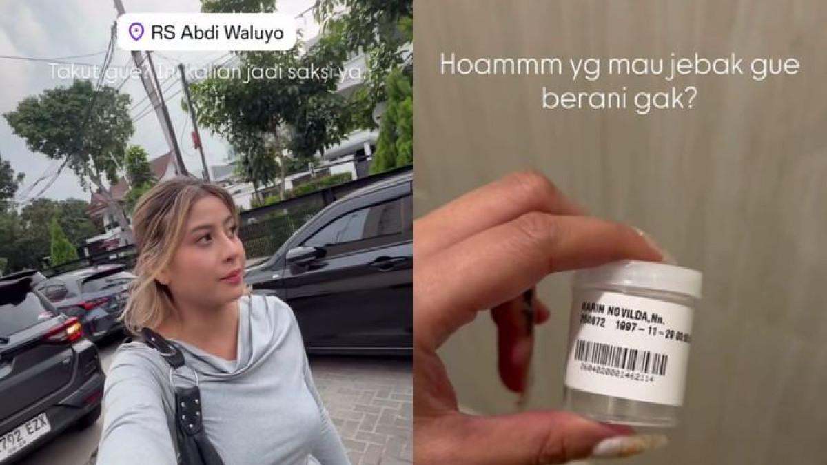 ARTIS DAN NARKOBA - Awkarin mendatangi rumah sakit untuk menjalani tes narkoba.