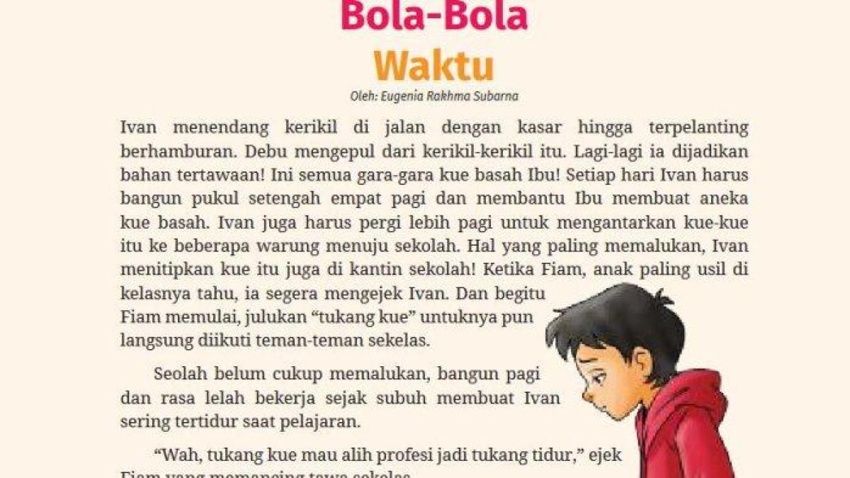 Kunci jawaban Bahasa Indonesia kelas 7 SMP/MTs halaman 57 Kurikulum Merdeka edisi Revisi 2024: Menjawab soal pada bacaan Bola-Bola Waktu.