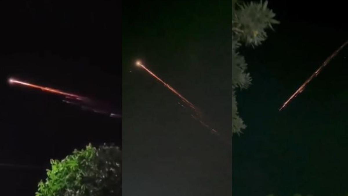 RUDAL IRAN - Benda bercahaya di langit dikira meteor hingga rudal Iran, ahli astronomi berikan penjelasan.