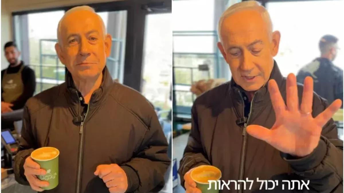 PERANG IRAN ISRAEL - Video Benjamin Netanyahu di kedai kopi disimpulkan sebagai hasil AI oleh YouTuber Ryan Matta.
