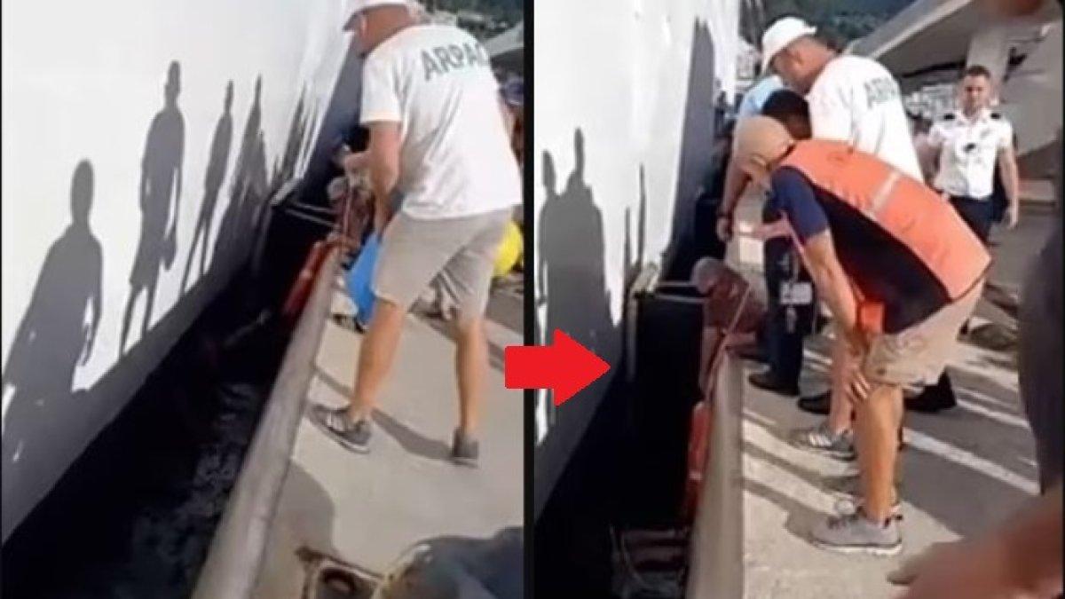 Momen Mengerikan, Bocah Lelaki Kepleset Jatuh ke Celah Kapal Pesiar dan Dermaga, Ibunya Histeris