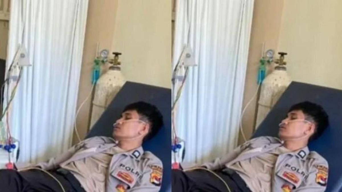DIDUGA DIANIAYA ATASAN - Brigadir MNS alias M Nurul Solihin, seorang polisi diduga menjadi korban penganiayaan oleh atasannya, Kapolsek Kediri, Iptu PASP kini dirawat di rumah sakit.
