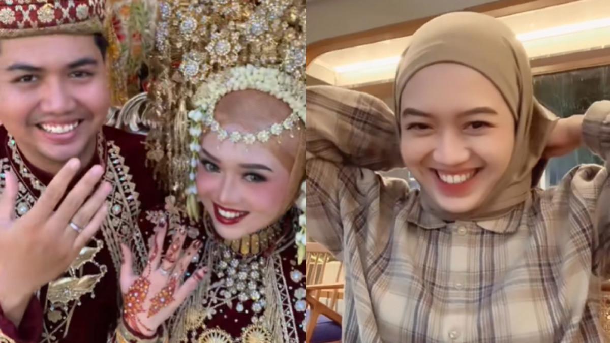 SOSOK CINDY DESTA NANDA - Potret Gilang Kurniawan dan Cindy Desta Nanda diambil dari TikTok pada Sabtu (11/10/2025). Cindy Desta Nanda sempat memposting momen pernikahannya.