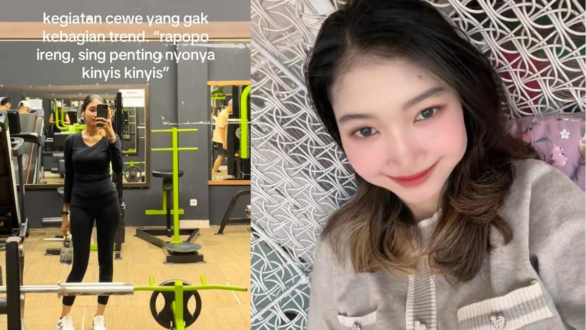 PEMBUNUHAN DINA OKTAVIANI - Dina Oktaviani pamer aktivitas olahraga sebelum ditemukan meninggal dunia. Foto diambil dari akun TikTok @aaaaanyunn