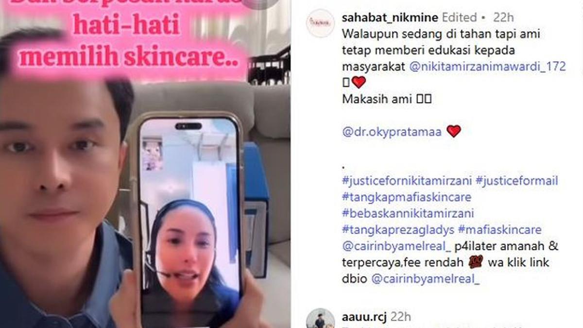 KASUS NIKITA MIRZANI - Dokter Oky Pratama live TikTok sambil video call dengan Nikita Mirzani yang masih di dalam penjara.
