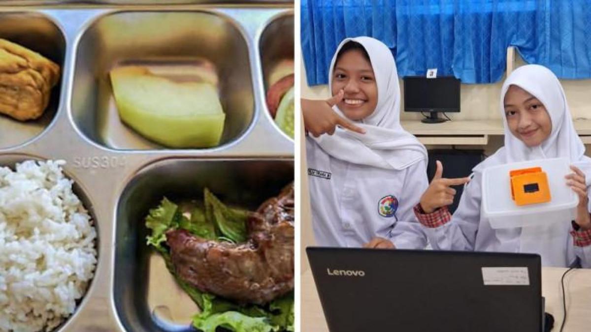 SISWI BIKIN ALAT PENDETEKSI - Dua siswi SMA bernama Alya dan Felda baru saja membuat alat pendeteksi  keracunan Makan Bergizi Gratis (MBG).