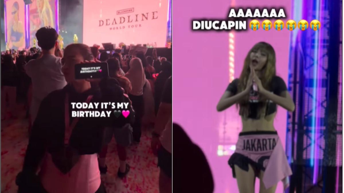 KONSER BLACKPINK - Felicya Angelista di-notice Lisa BLACKPINK. Ia bahagia mendapat ucapan ulang tahun dari Lisa.