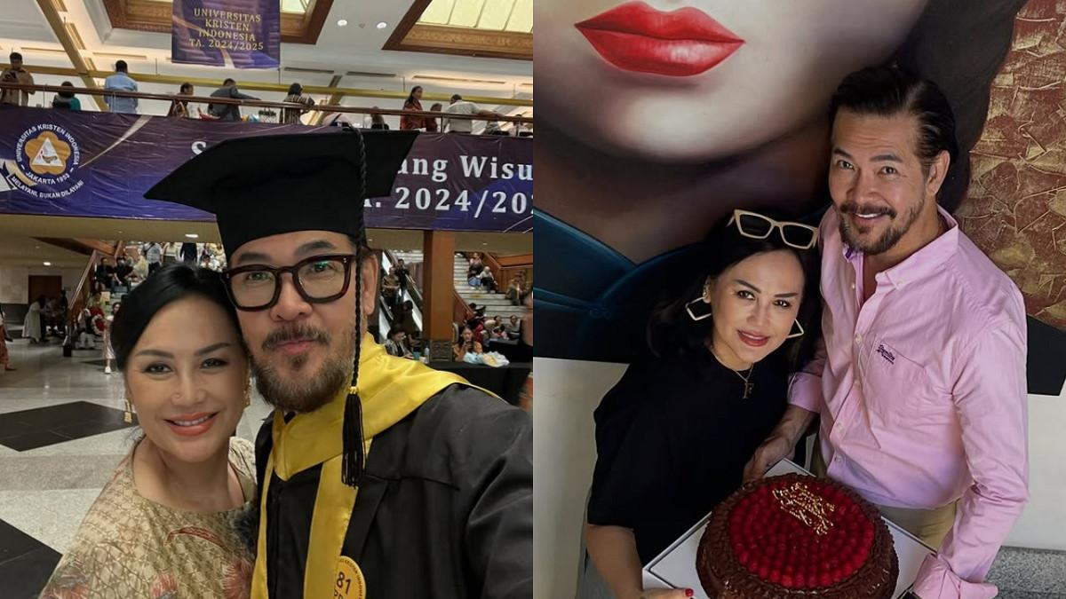 KISAH CINTA ARTIS - Kolase potret Ferry Salim dan Merry diambil dari Instagram @ferrysal1m. Ferry Salim mengenal istrinya sejak masih SMP