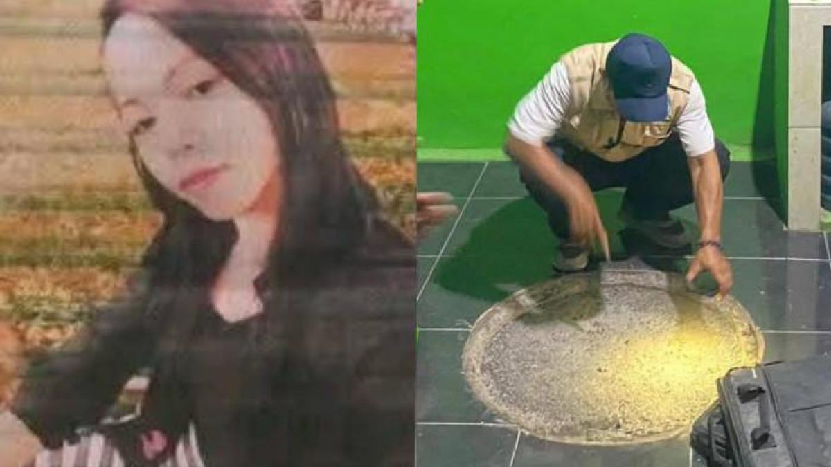 WANITA TEWAS DICOR - (Kiri) Foto Nurminah, wanita muda yang tewas dicor kekasih di Kabupaten Lombok Barat, Pulau Lombok, Nusa Tenggara Barat (NTB) dan (Kanan) Polisi saat berada di lokasi penimbunan korban yang dicor oleh kekasihnya di sebuah perumahan Desa Perampuan, Lombok Barat, Sabtu (23/8/2025).