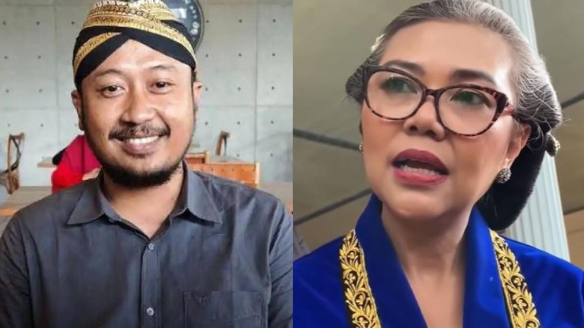 POLEMIK KERATON SURAKARTA - GKR Timoer (kanan) bereaksi setelah KGPH Hangabehi (kiri) pertanyakan surat wasiat PB XIII secara terbuka di depan media. Ia menilai hal tersebut tabu.